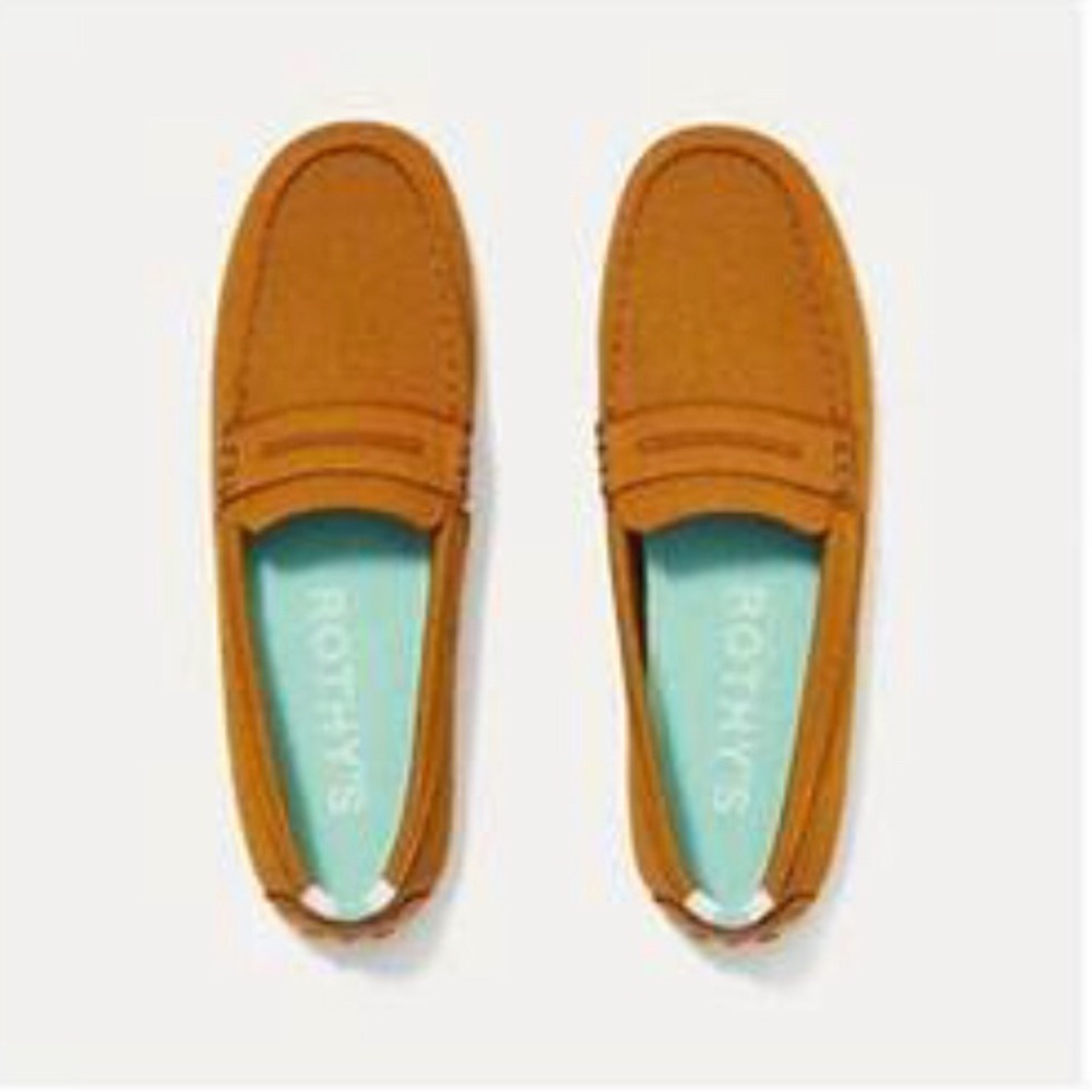 NIB Rothy’s Driver Cognac and replacement insole 7.5